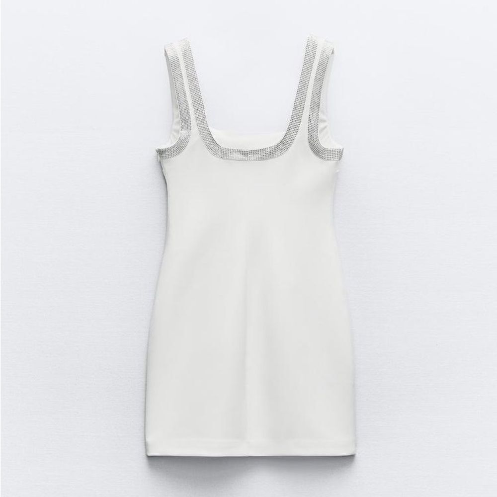 ZARA SHORT DRESS WITH RHINESTONES - Picture 7 of 9